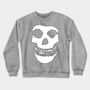 Crimson Ghost - White Solid Crewneck Sweatshirt